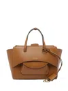 Hidesins Medium Flap Tote Bag In Brown