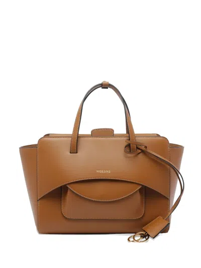 Hidesins Medium Flap Tote Bag In Brown