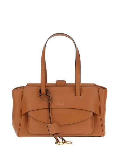 Hidesins Medium Flap Tote Bag In Brown