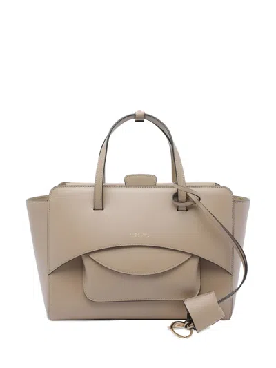 Hidesins Medium Flap Tote Bag In Neutral