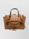 Hidesins Medium Leather Tote Adjustable Strap In Brown