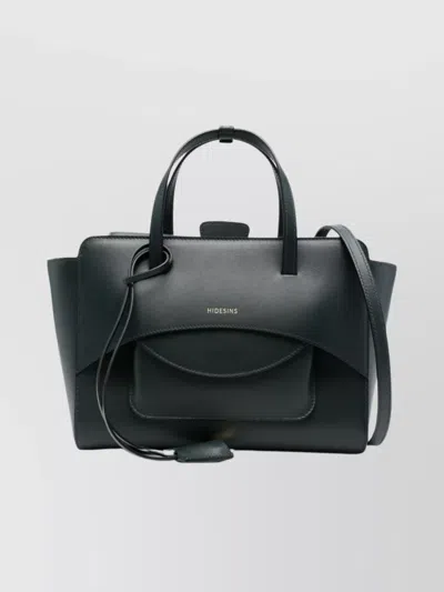 Hidesins Medium Leather Tote Bag Flap