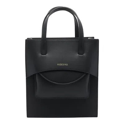 Hidesins Medium Pocket Handbag In Black