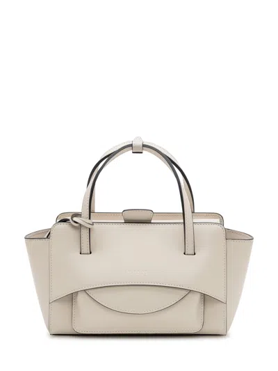 Hidesins Mini Flap Shoulder Bag In 100% Calf Leather In Butter