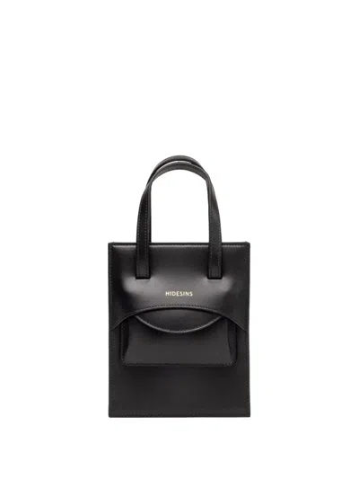 Hidesins Mini Flap Tote Bag In Black