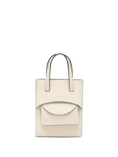 Hidesins Mini Flap-fastening Tote Bag In Neutral