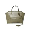 Hidesins Moss Green Leather Flap M Medium Shopper Bag In Green