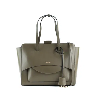 Hidesins Moss Leather Bag Flap L In Green