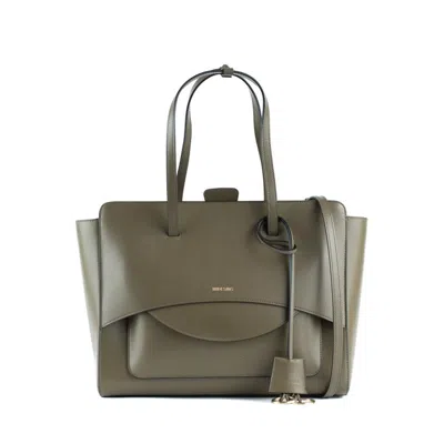 Hidesins Moss Leather Bag Flap L In Green