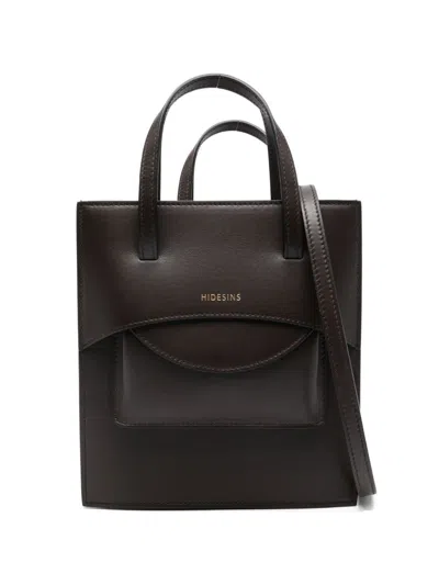 Hidesins Pocket Medium Leather Handbag In Brown