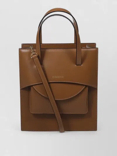 Hidesins Pocket Tote Bag Structured Silhouette Strap