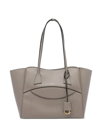 Hidesins Premiere Leather Tote Bag In Gray