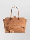 Hidesins Rectangular Suede Shoulder Bag Flap