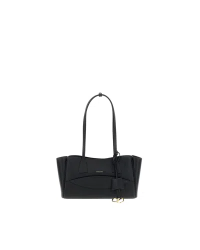 Hidesins Shopper S Black Rectangular Calf Leather Tote Bag