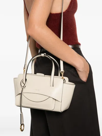 Hidesins Small Flap Premiere Tote Bag In White