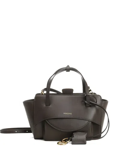 Hidesins Small Flap Suede Tote Bag In Brown