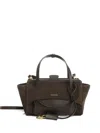 Hidesins Small Flap Suede Tote Bag In Brown
