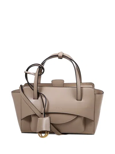 Hidesins Small Flap Tote Bag In Neutral
