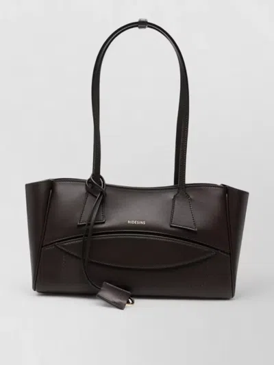 Hidesins Small Leather Shoulder Tote Double Handles In Red