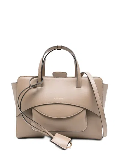 Hidesins Small Leather Tote Bag In Neutral