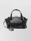 Hidesins Small Leather Tote Bag With Shoulder Strap In Black