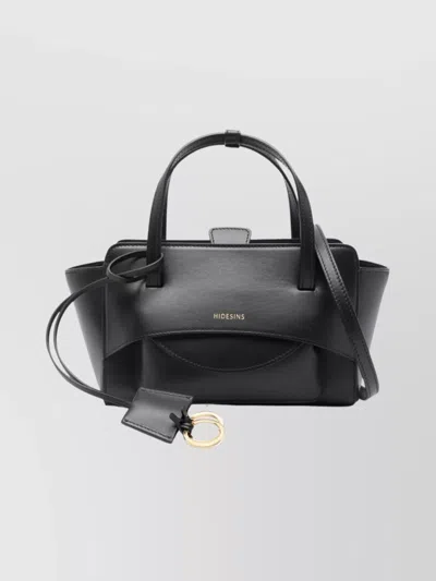 HIDESINS SMALL LEATHER TOTE BAG WITH SHOULDER STRAP