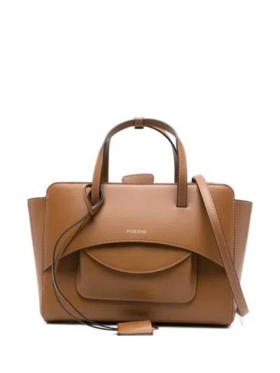Hidesins Small Logo-print Tote Bag In Brown