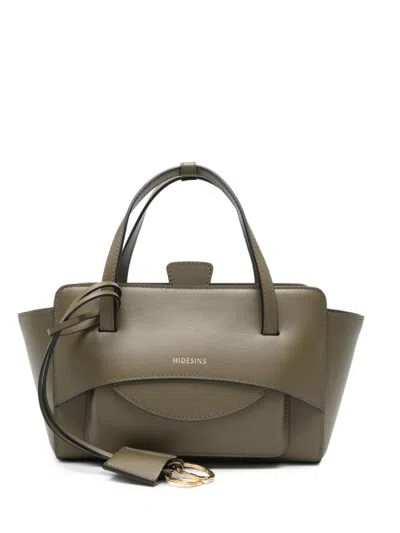 Hidesins Small Logo-stamp Tote Bag In Green