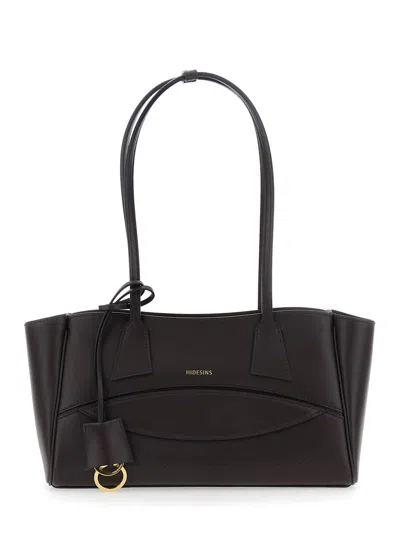 Hidesins Structured Leather Shoulder Bag In Brown