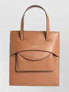 Hidesins Structured Leather Shoulder Bag With Top Handle