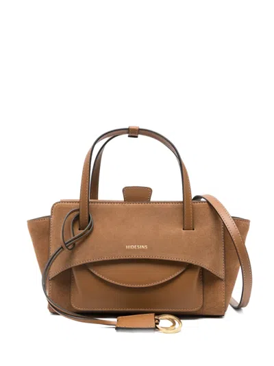 Hidesins Suede Tote Bag In Brown