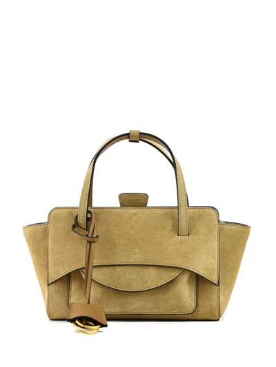 Hidesins Suede Tote Bag In Green