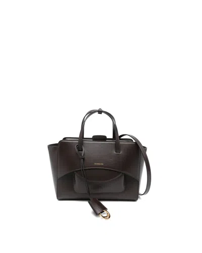 Hidesins Testa Di Moro M Premiere Leather Handbag In Brown