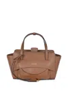 Hidesins Top-handle Flap Clutch Bag In Brown