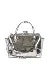 Hidesins Top Handle Shoulder Bag In Silver