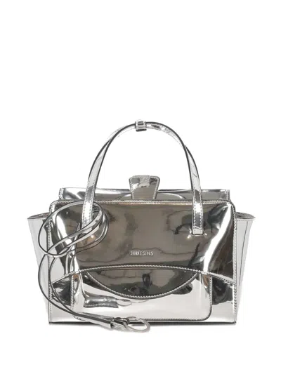 Hidesins Top Handle Shoulder Bag In Silver