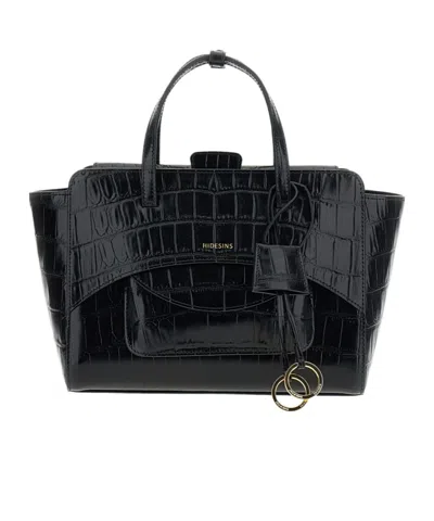 Hidesins Top-handle Shoulder Bag In Black