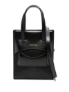 Hidesins Mini Bag With Flap And Top Handles In Black