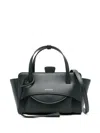 Hidesins Structured Leather Shoulder Bag Flap Design In Black