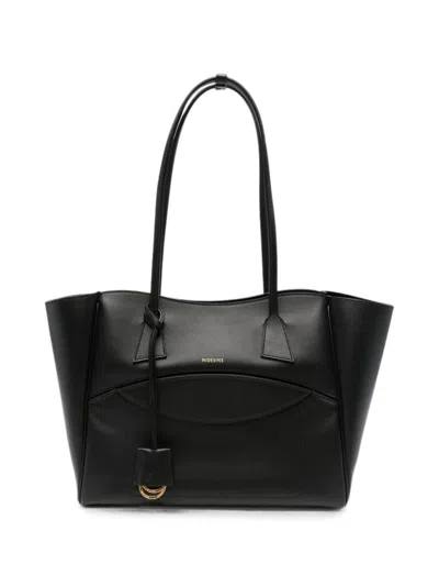 Hidesins Women's Medium Leather Tote In Black