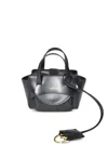 Hidesins Structured Leather Shoulder Bag Flap Design In Black