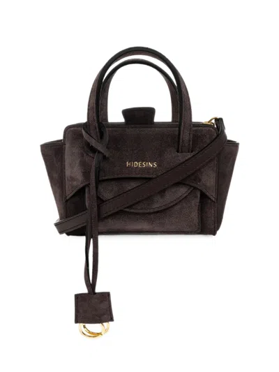 Hidesins Xs Flap Leather Tote Bag In Brown