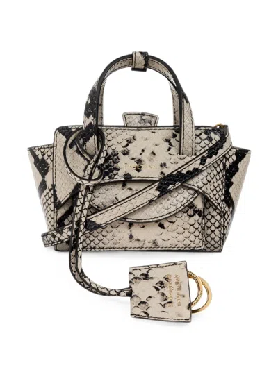 Hidesins Xs Flap Snakeskin-effect Tote Bag In Neutral