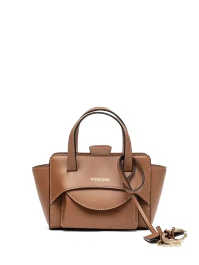 Hidesins Xs Flap Tote Bag In Brown