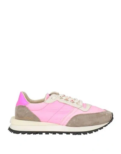Hidnander Archetypal Woman Sneakers Pink Size 8 Leather, Textile Fibers