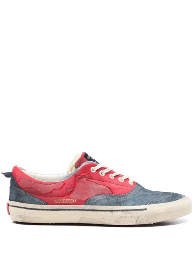 Hidnander Blue Lace Up Sneakers