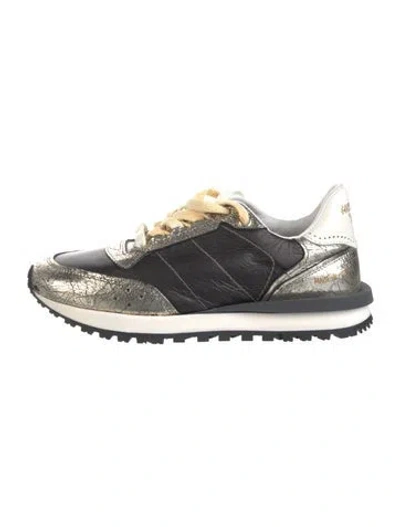 Pre-owned Hidnander Leather Athletic Sneakers In Black