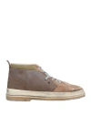Hidnander Man Ankle Boots Brown Size 12 Leather, Textile Fibers