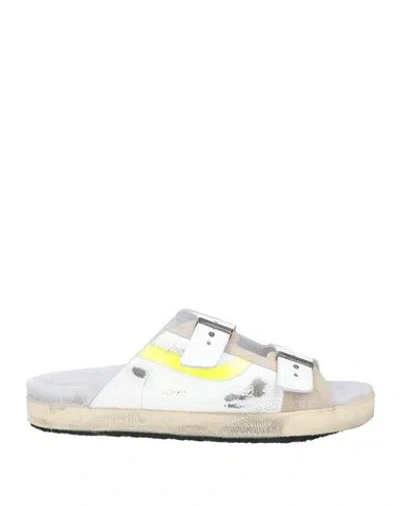 Hidnander Man Sandals White Size 9 Leather