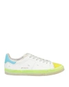Hidnander Man Sneakers Lime Green Size 9 Leather, Textile Fibers In Green